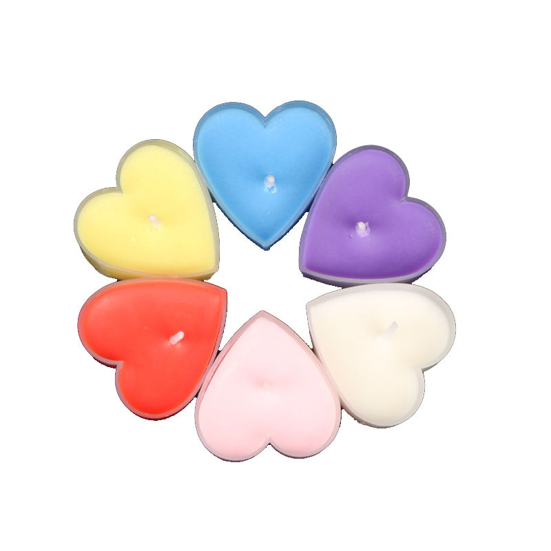 Valentine Romantic Love Heart-Shaped Smokeless Sweet Scented Candles for Valentine's Day Wedding Party Decoration Gift
