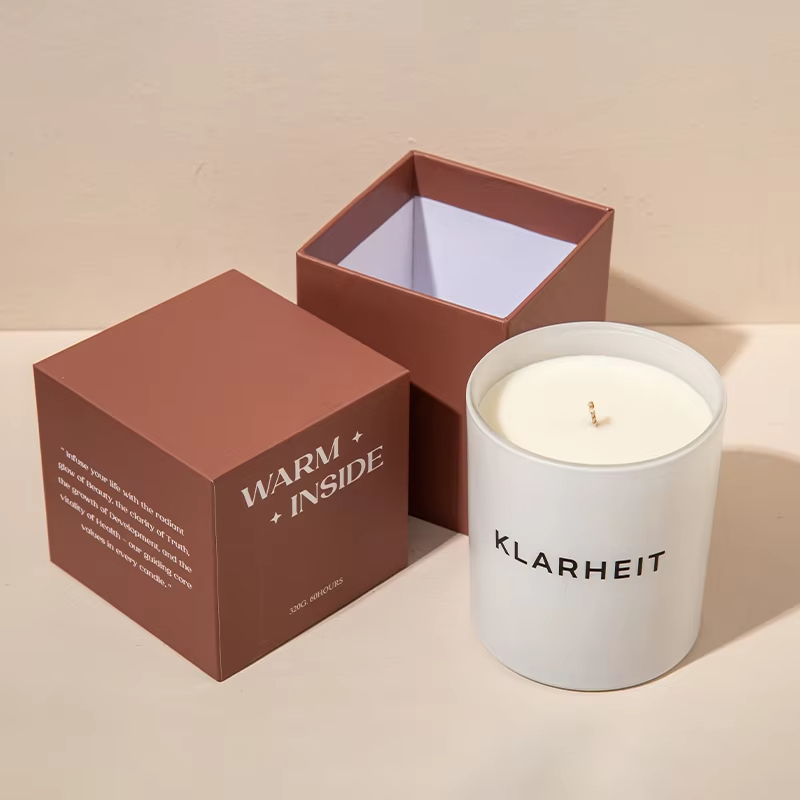 AIKUN Custom Logo Aromatherapy Scented Luxury Packaging Rigid Paper Frosted Glass Fragrance Soy Wax Candle Gift Box