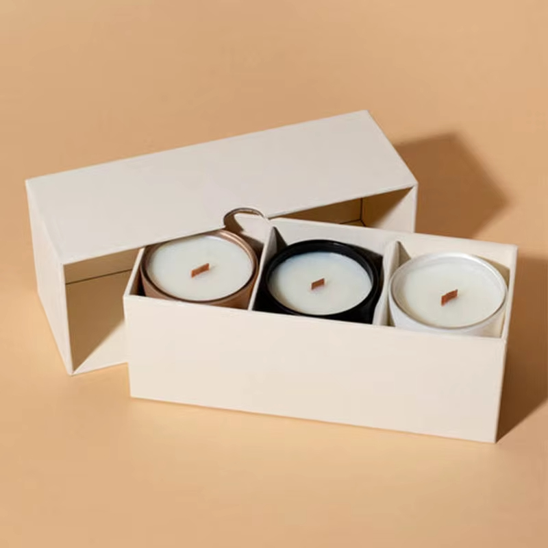 AIKUN Hot Selling Custom Home Decoration Fragrance Candles Design Luxury Frosted Glass Wax 3 in 1 Scented Candle