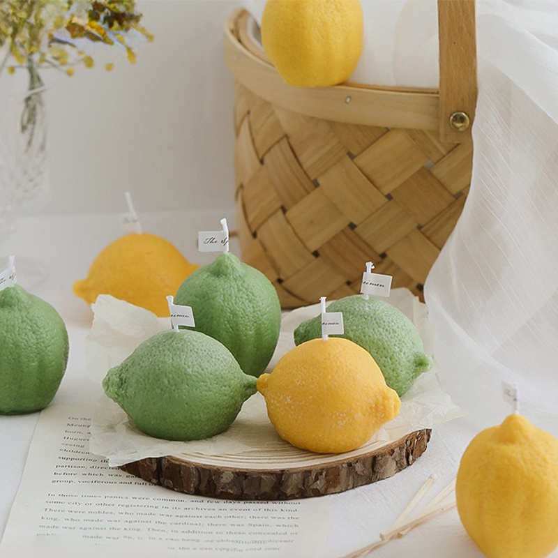 Cute Simulation Lemon Handmade Fragrance Finished Product Small Ornament Birthday Creative Souvenir Aromatherapy Scented Candles