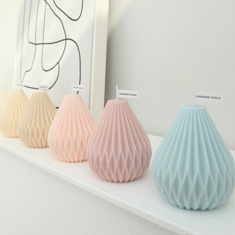Ins Luxury Modern Home Decor Art Geometric Fragrance Candles Soy Wax Perfume Scented Striped Candles
