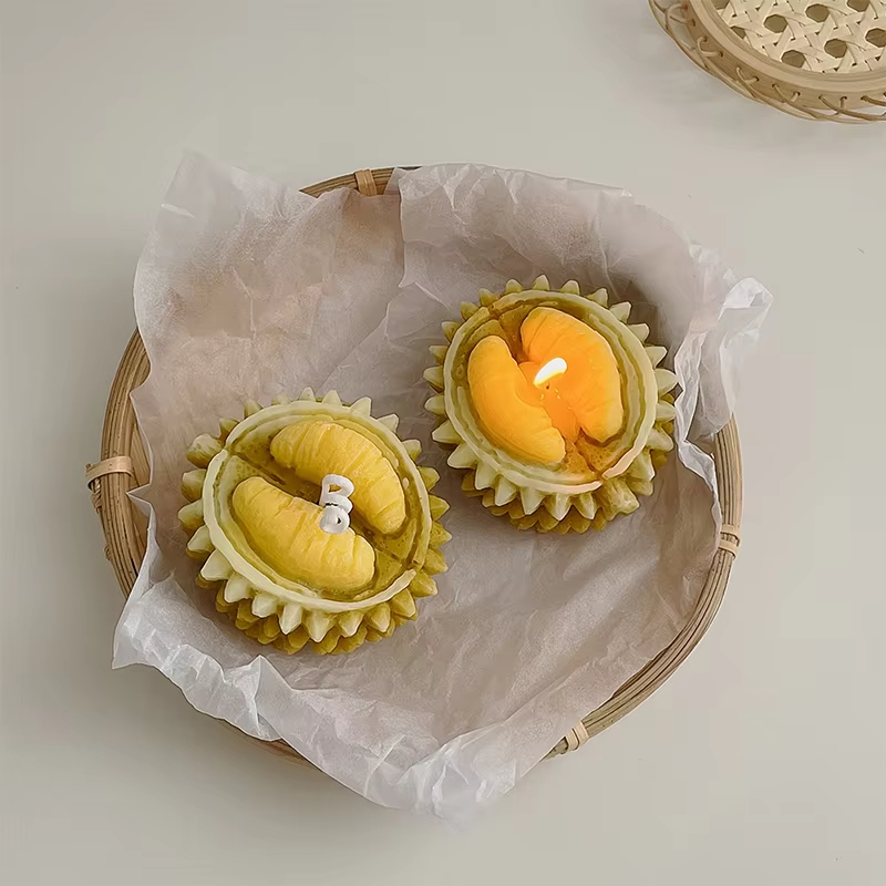 Luxury Private Label Durian Multi Relaxing Soy Wax Scented Candles for Home Decorative Photo Props