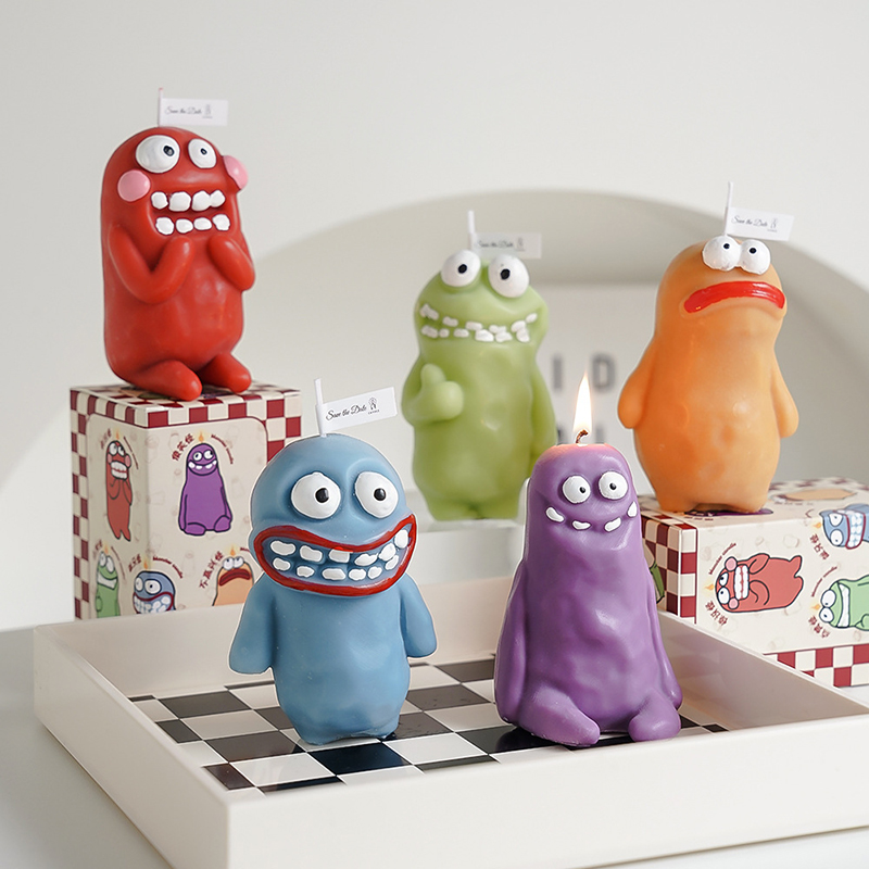 Aromatherapy Candle Creative Mud Monster Scented Candles Photo Props DIY Home Fragrance Decorative Candle