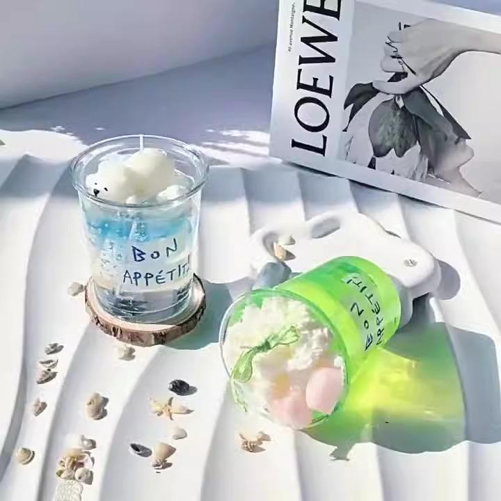 Summer Drinks Jelly Wax Glass Cups Bedroom Fragrance Ornaments Gifts Souvenirs Wholesale Jelly Scented Candles