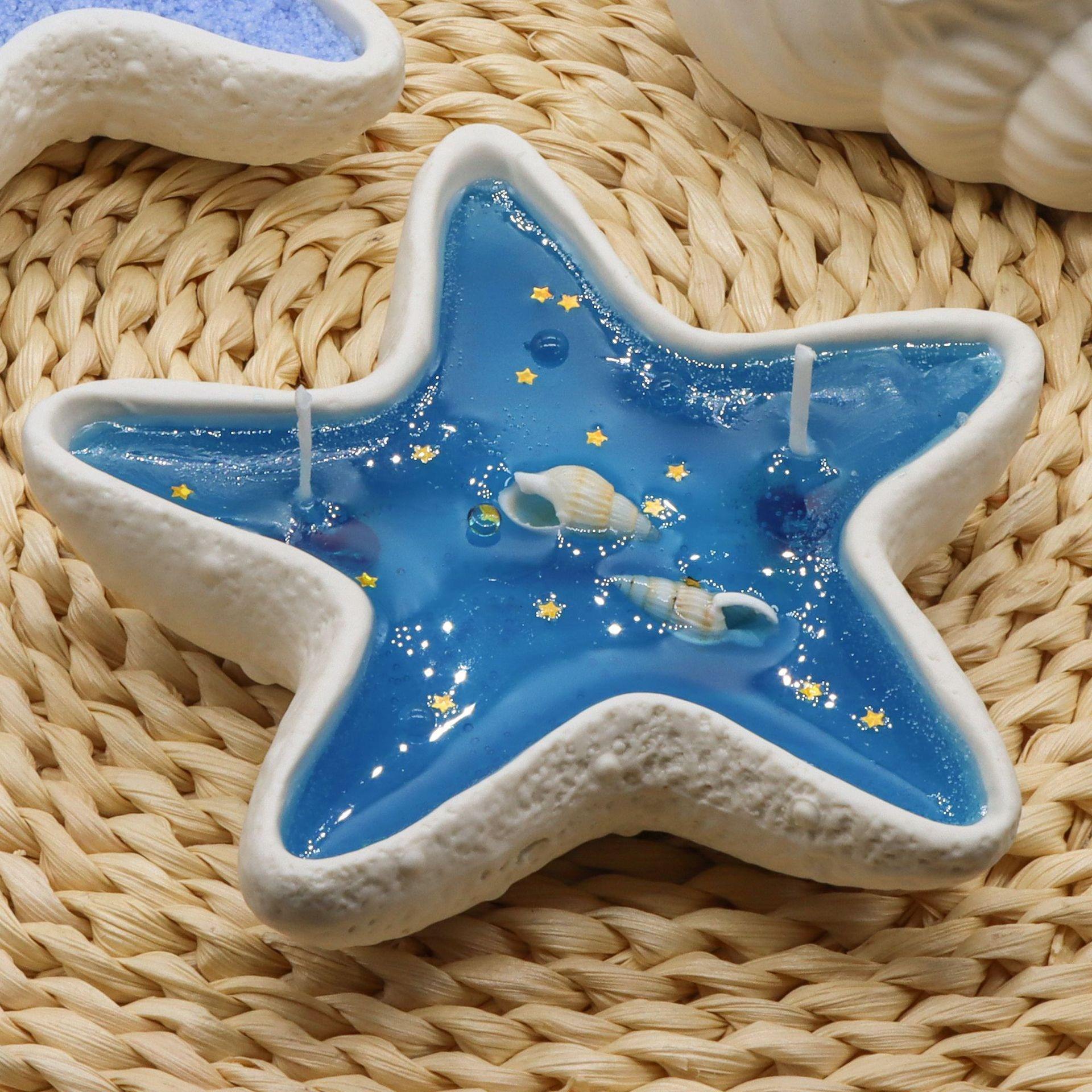 AIKUN Wholesale Creative Shell Starfish With Hand Gift Scented Candles Jelly Candle Ocean Style