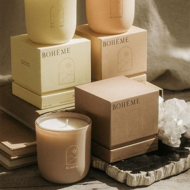AIKUN Luxury Reusable Pure Soy Wax Long-Lasting Fragrance Aroma Candle Gift Box for Room Freshening