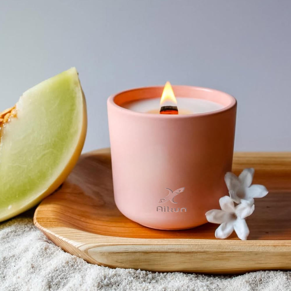 AIKUN Handmade Ceramic Aroma Candle Scented Fragrance Customizable Color Options for Home Decor and Gift Sets