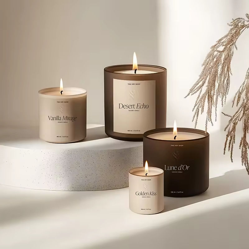 AIKUN Professional Custom Luxury Scented Candle Glass Jar Premium Soy Wax Elegant Scented Candle for Home Decoration