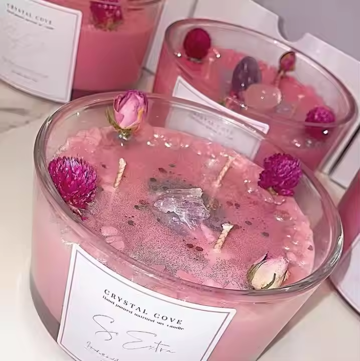 AIKUN Handmade Crystal Dried Flower Votive Candle Soy Wax Holidays Mother's Day Christmas Ramadan No Reviews yet 100 Sold