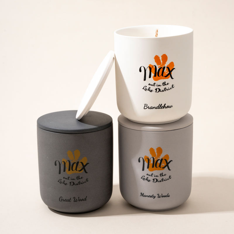 AIKUN Custom Print Ceramic Scented Candle Strong Fragrance With Printing logo Candles
