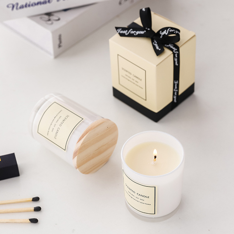 AIKUN Luxury Soy Wax Personalized Label Long Lasting Scented Candles Set for Home Spa Meditation Gift