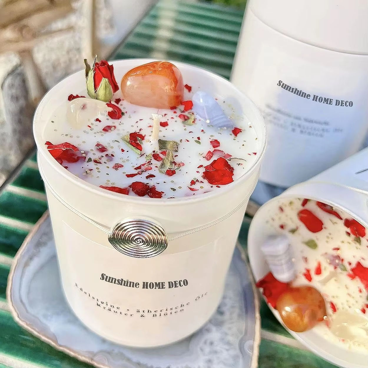 AIKUN Long Lasting Aroma Packaging Customization Crystal Scented Candles for Office Air Freshening