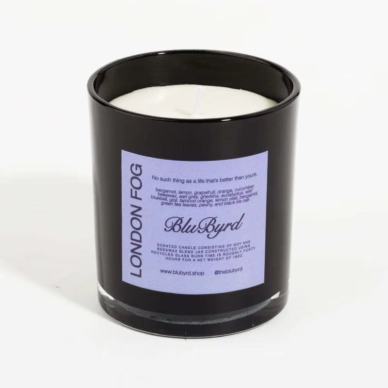 Luxury Custom Private Label Handmade Fragrance Soy Wax Holiday Decoration Black Glass Jar Aromatherapy Scented Candles