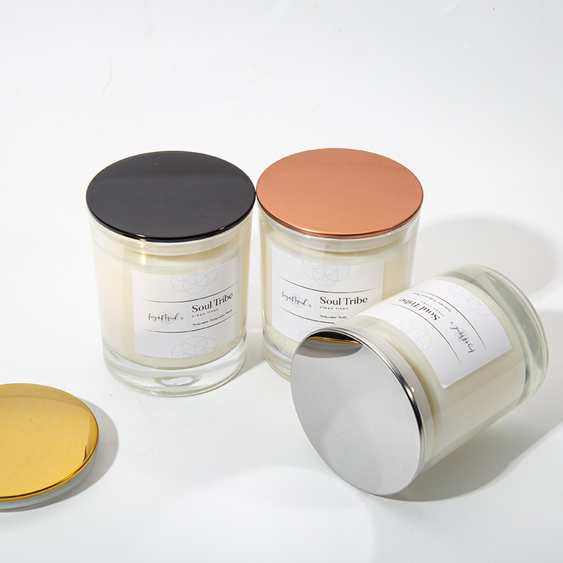 Customized Private Label Home Decoration Luxury Natural Plant Soy Wax Scented Candle Glass Jar