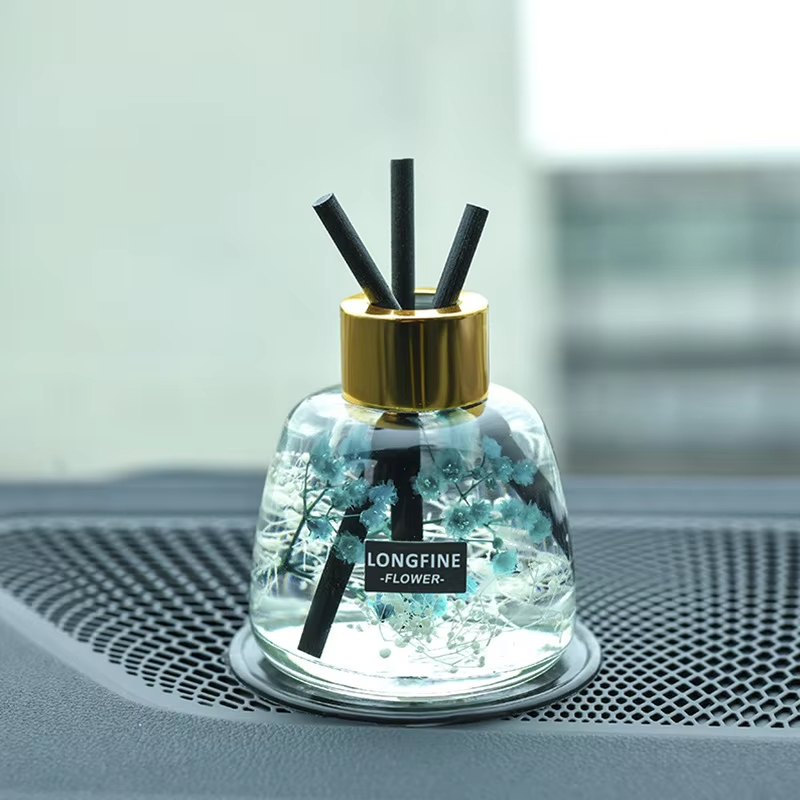 120ml Car Fragrance Accessories Car Accessories Perfume Purifying Air Freshener Deodorant Dried Flower Flameless Fragrance