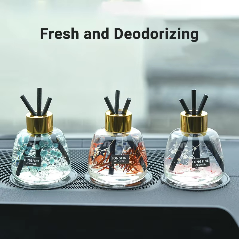 120ml Car Fragrance Accessories Car Accessories Perfume Purifying Air Freshener Deodorant Dried Flower Flameless Fragrance