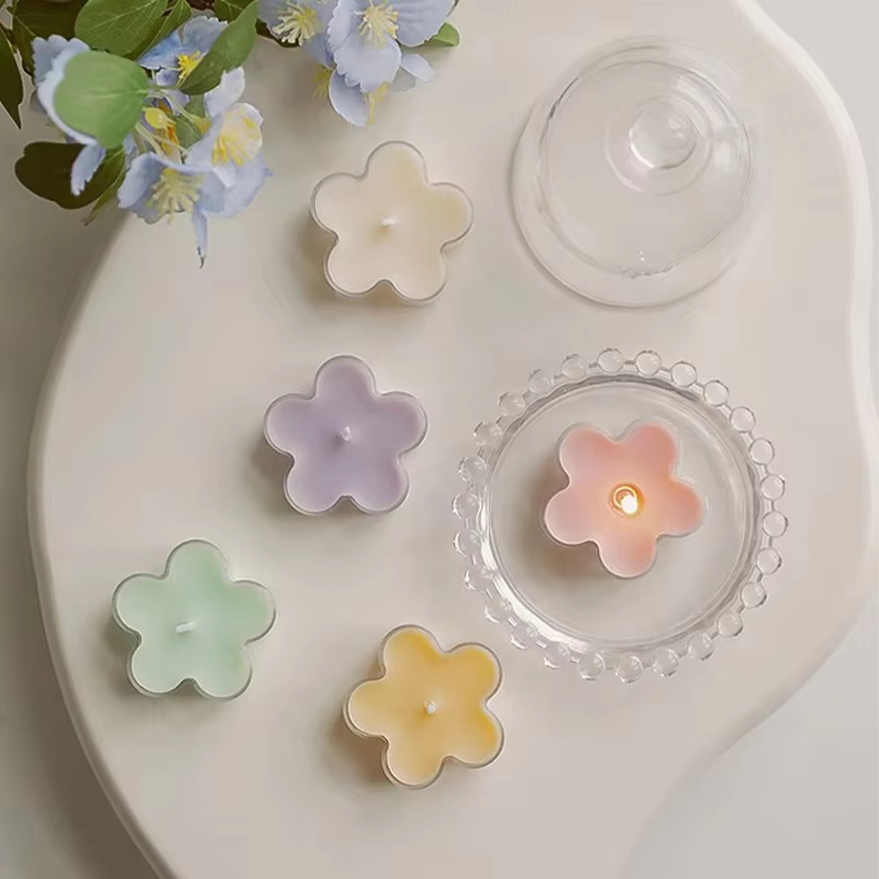 Aikun New Design Natural Soybean Oil Extraction Gift Set For Home Romantic Small Flower Aromatherapy Candles
