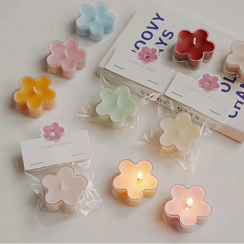 Aikun New Design Natural Soybean Oil Extraction Gift Set For Home Romantic Small Flower Aromatherapy Candles