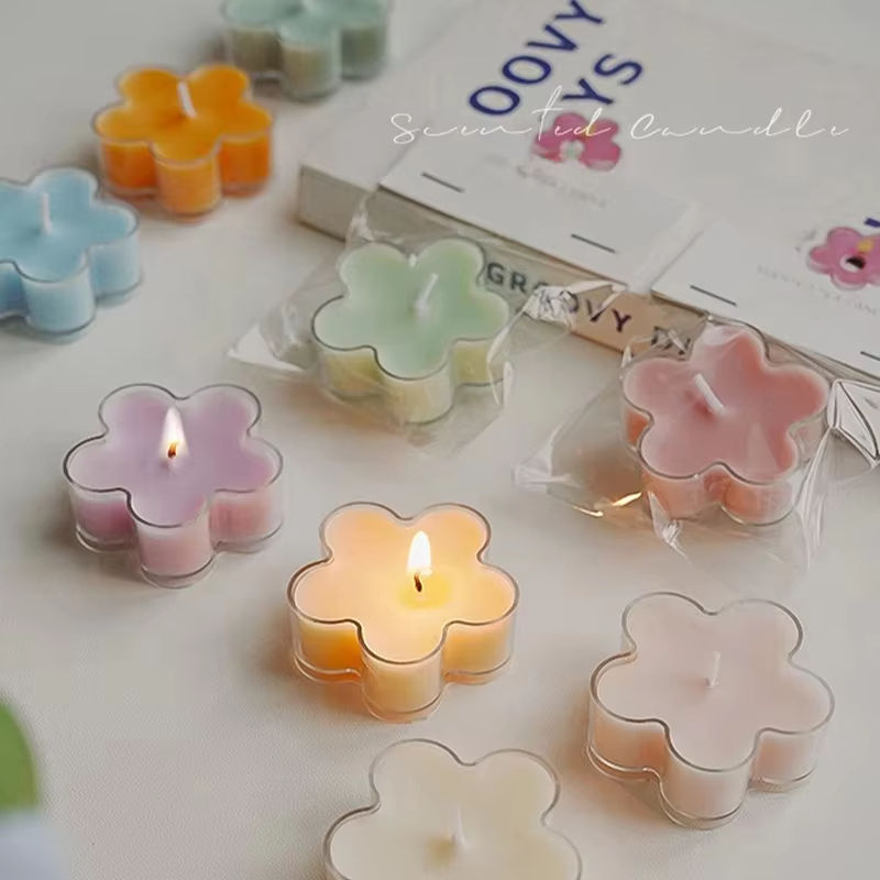 Aikun New Design Natural Soybean Oil Extraction Gift Set For Home Romantic Small Flower Aromatherapy Candles