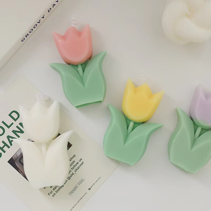 Tulip Flower Shape Scented Aromatic Candle Wedding Gift Party Home Decoration Candles