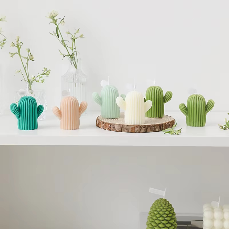 Cactus Scented Paraffin Candles Smell Good Wedding Birthday Party Gift Photo Props Decorative Scented Candles