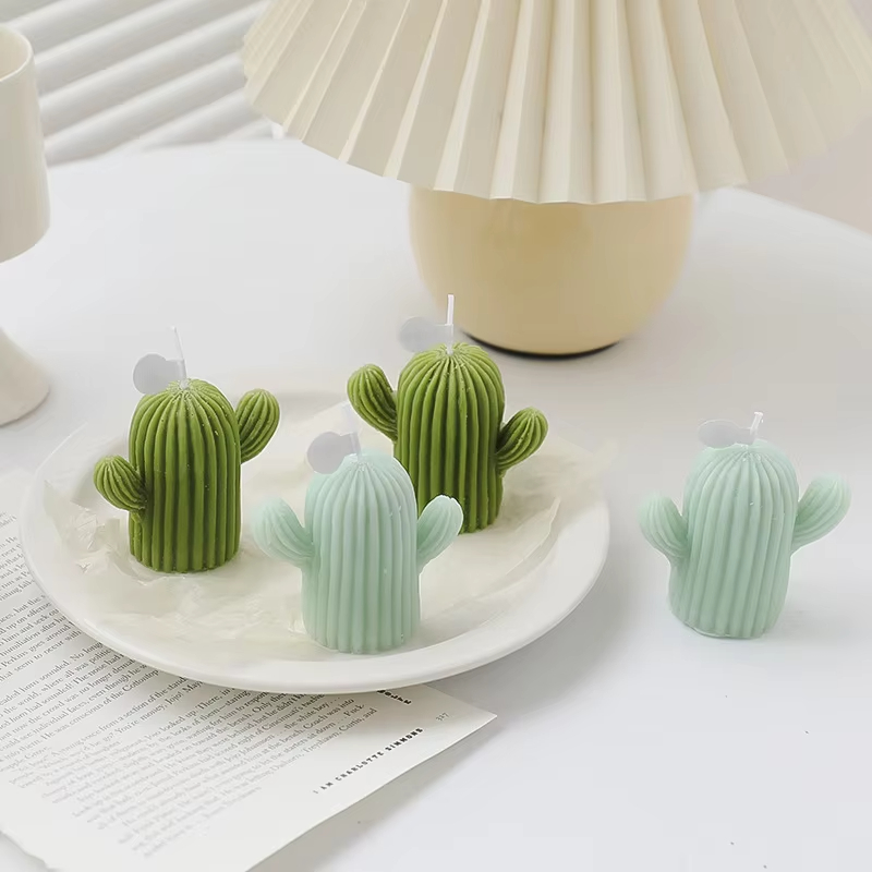 Cactus Scented Paraffin Candles Smell Good Wedding Birthday Party Gift Photo Props Decorative Scented Candles