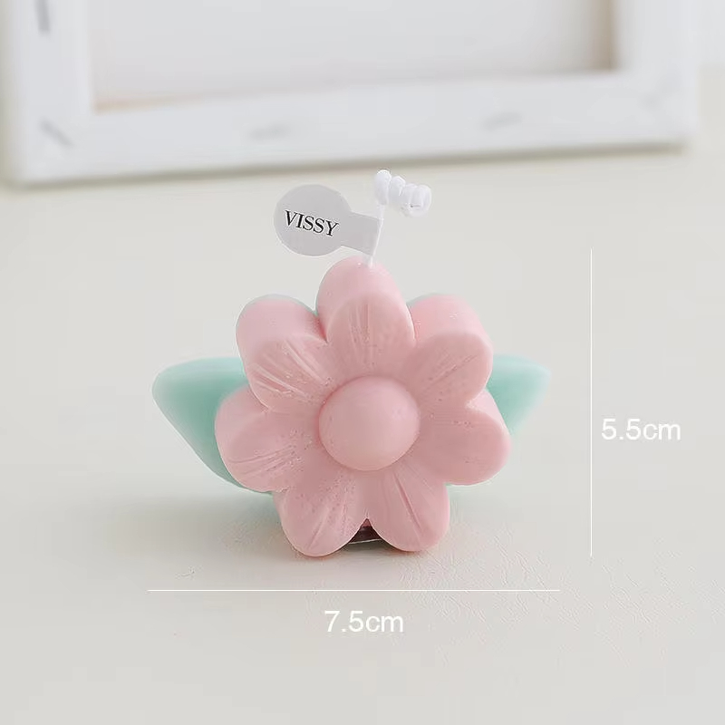 Cute Valentines Gift Flower Shaped Scented Candle Home Decor Soy Wax Candle