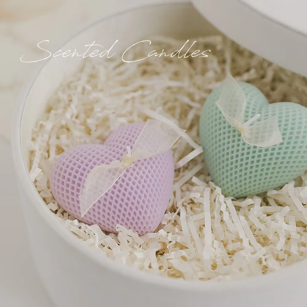 Love Heart Shaped Aromatherapy Candle Soy Wax Scented Candles Romantic Dinner Valentines Day Gift Candle Home Table Decorative