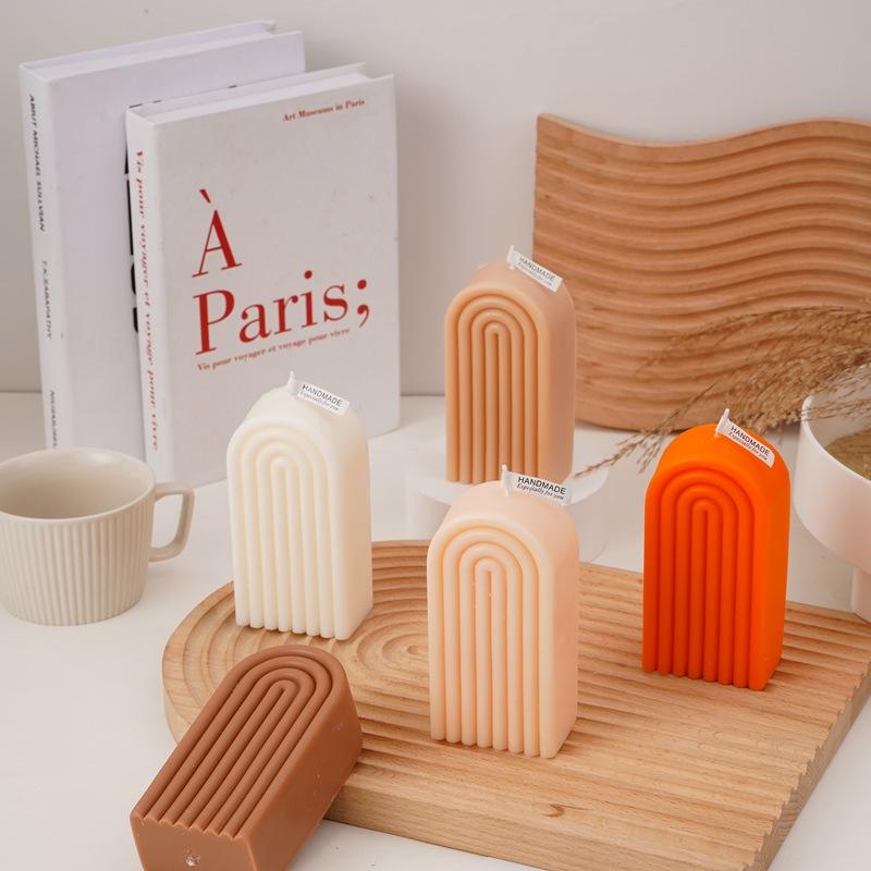 Rainbow Arch Handmade Craft Aromatherapy Candle Home Decorative Scented Soy Wax Candles