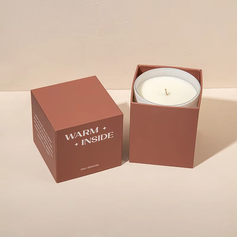AIKUN Custom Logo Aromatherapy Scented Luxury Packaging Rigid Paper Frosted Glass Fragrance Soy Wax Candle Gift Box