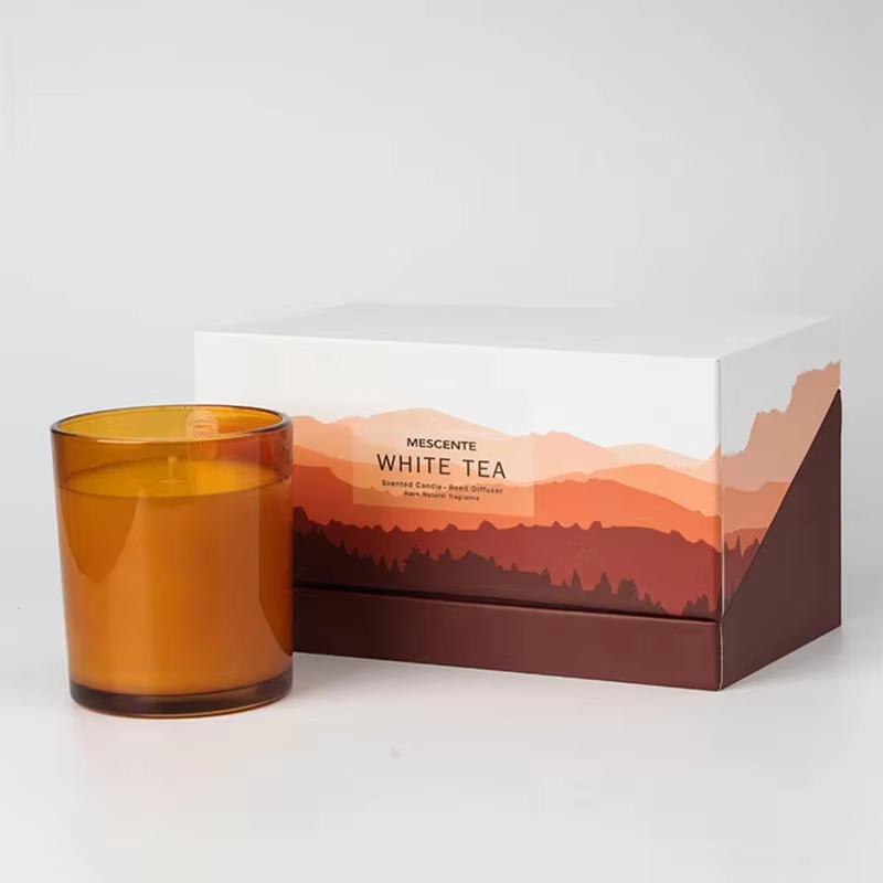 Aikun Customized Handmade Aromatic Candles New Fashionable Luxurious Soy Wax Fragrance Candle Set Glass Jar