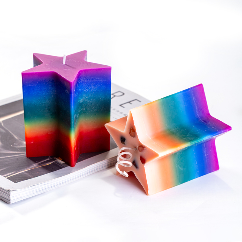 Aikun Colorful Pentagram Unique Artistic High Quality Indoor Decor Custom Made Wholesaler Scented Candles