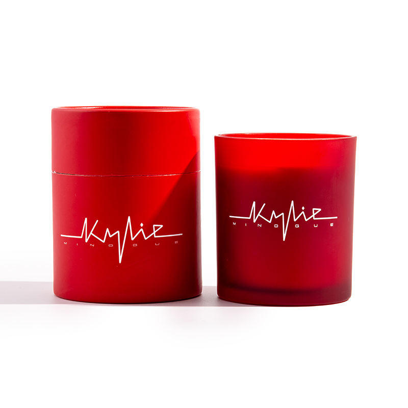 Luxury Private Label Red Glass Jar Candles Holiday Gift Set Scented Eco-Friendly Soy Wax Candles