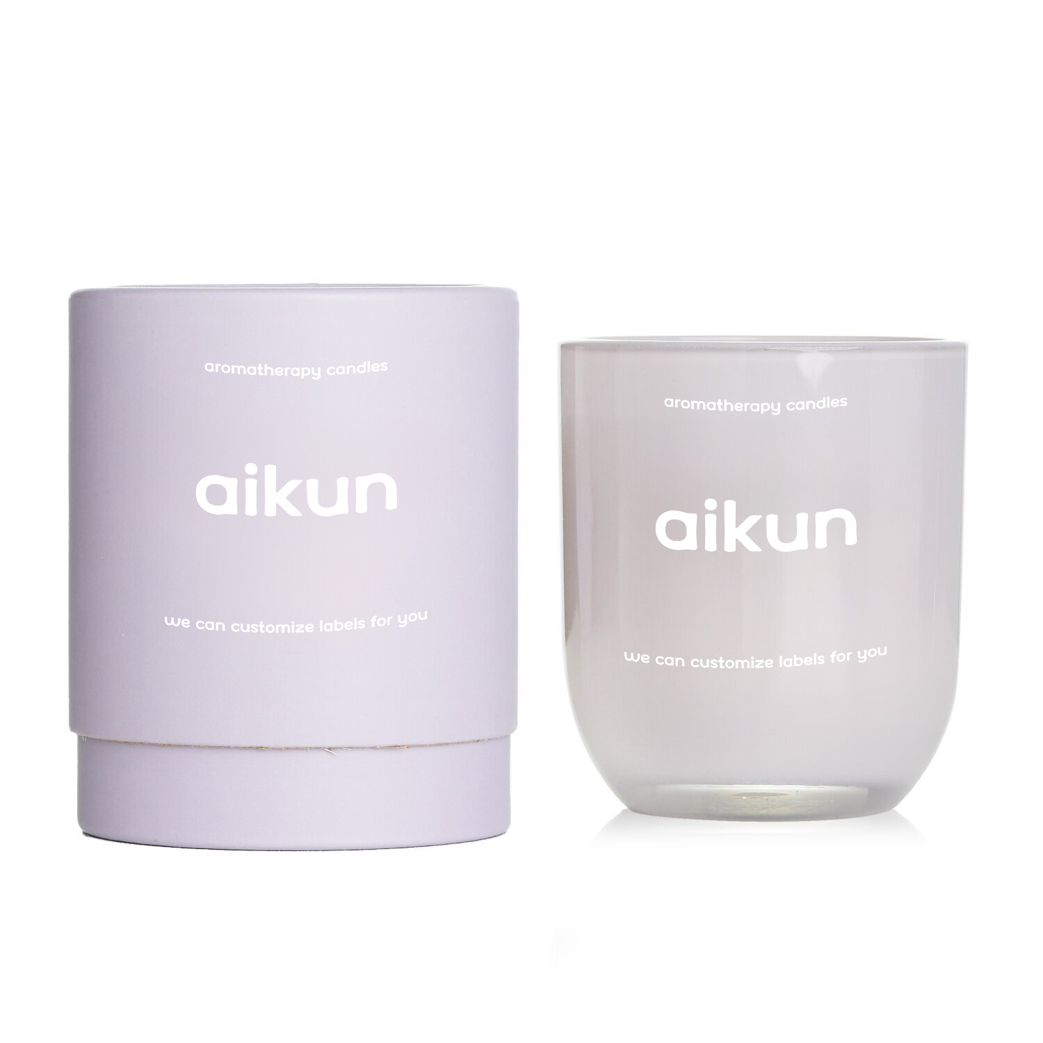 AIKUN Custom OEM Luxury Essential Oil Aromatherapy Candle Luxury Personalized Private Label Soy Wax Glass Scented Candles