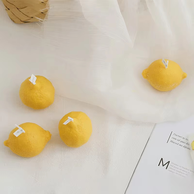 Cute Simulation Lemon Handmade Fragrance Finished Product Small Ornament Birthday Creative Souvenir Aromatherapy Scented Candles