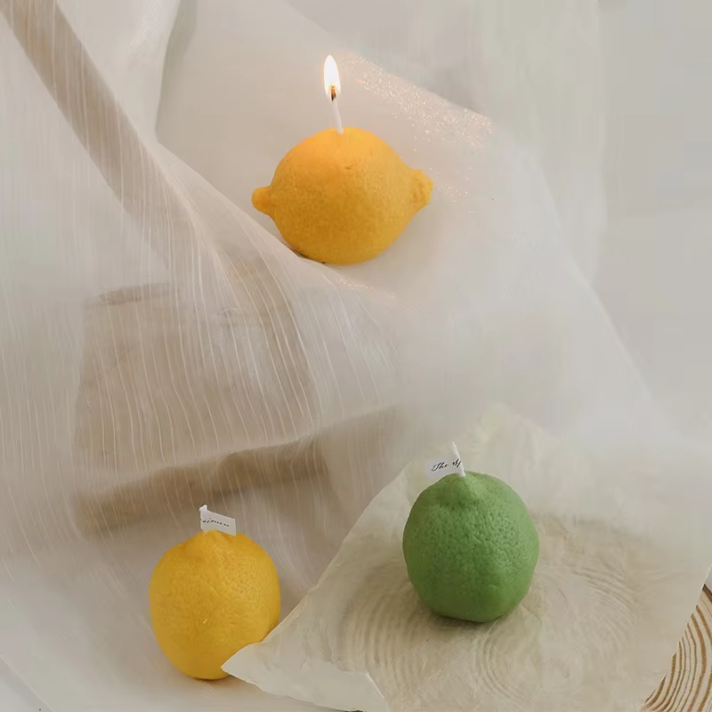 Cute Simulation Lemon Handmade Fragrance Finished Product Small Ornament Birthday Creative Souvenir Aromatherapy Scented Candles