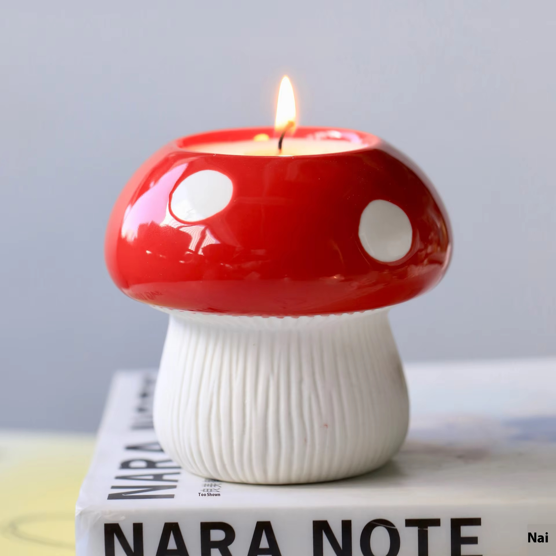 Ceramic Mushrooms Soy Wax Plant Essential Oils Handmade Home Atmosphere Ornaments Scented Candles