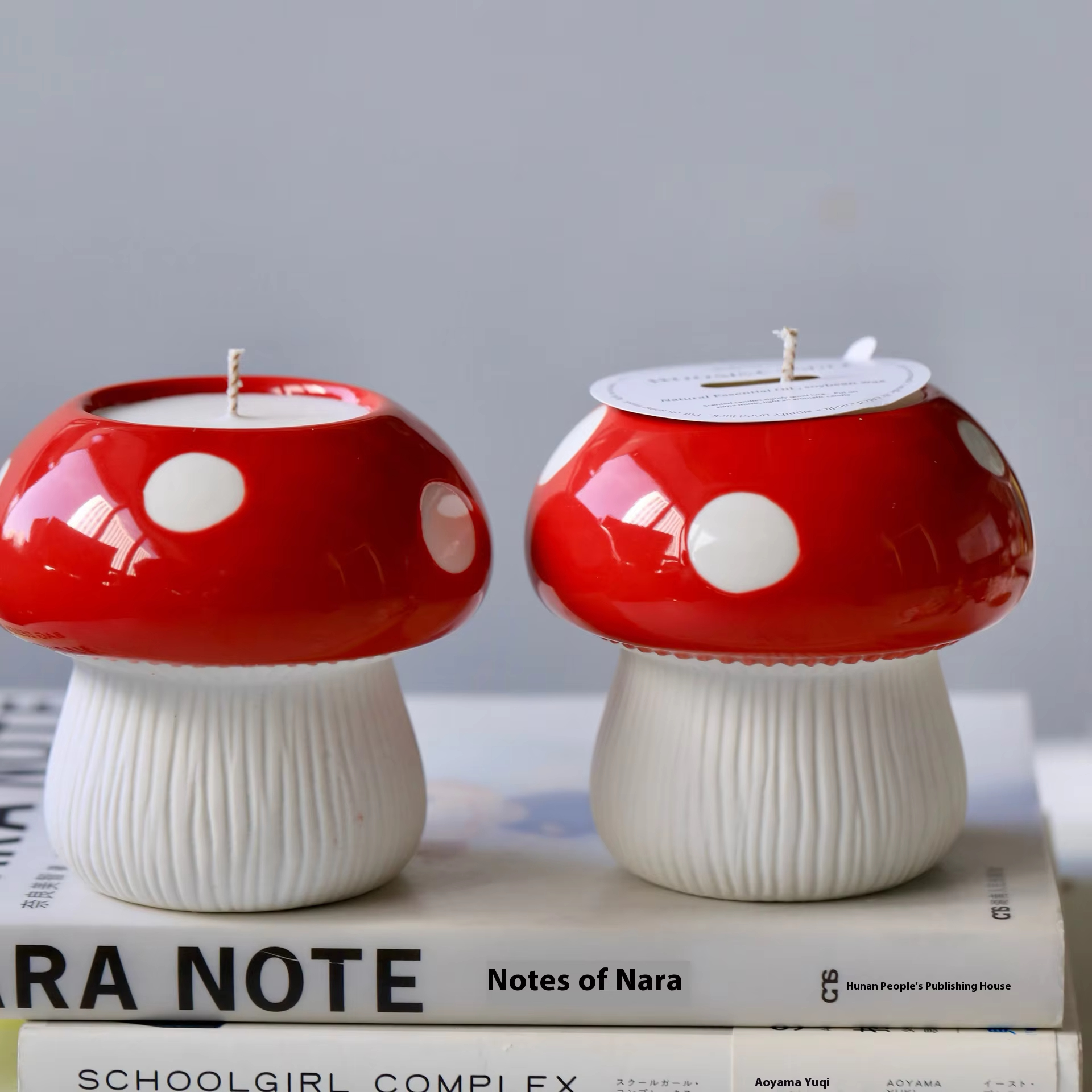 Ceramic Mushrooms Soy Wax Plant Essential Oils Handmade Home Atmosphere Ornaments Scented Candles