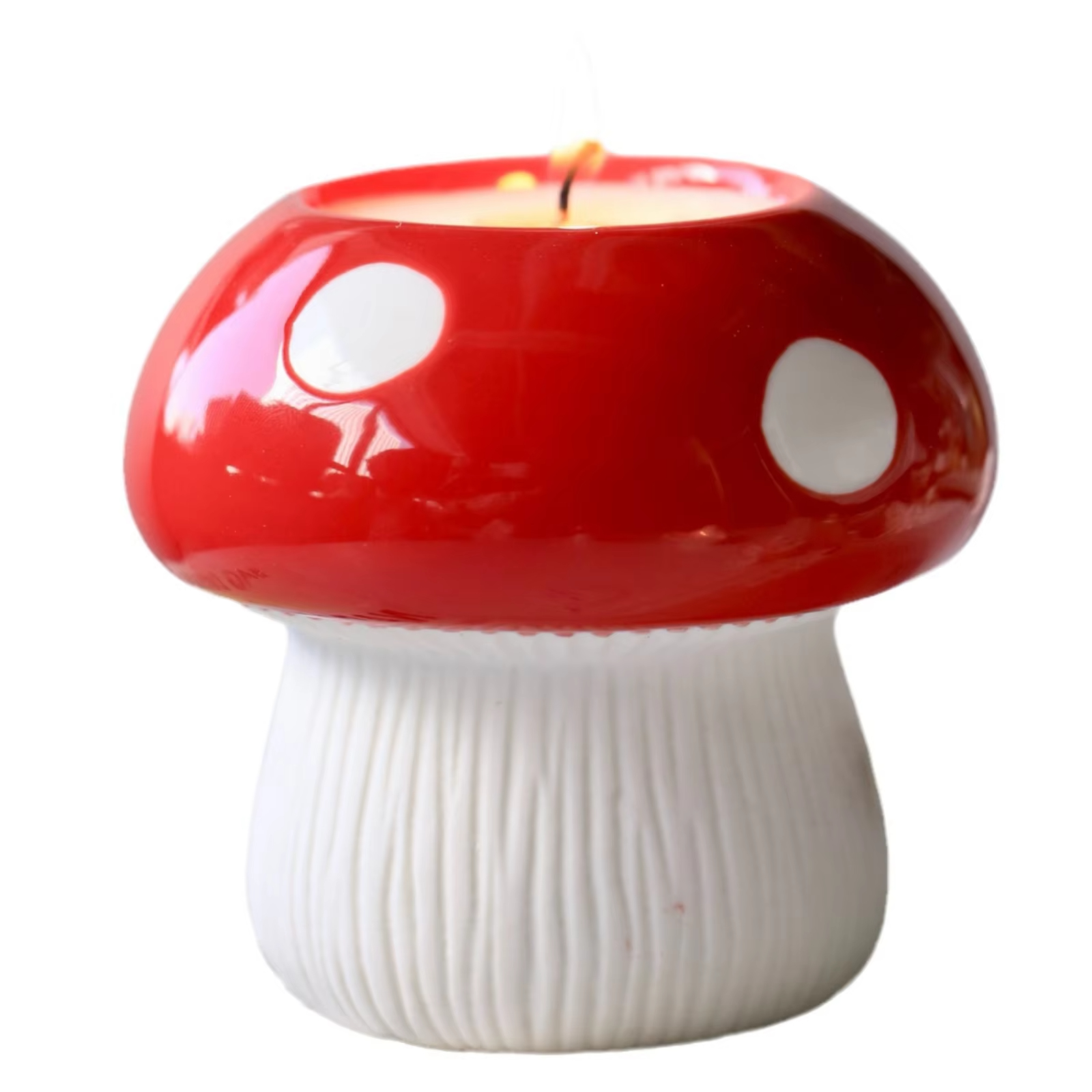 Ceramic Mushrooms Soy Wax Plant Essential Oils Handmade Home Atmosphere Ornaments Scented Candles