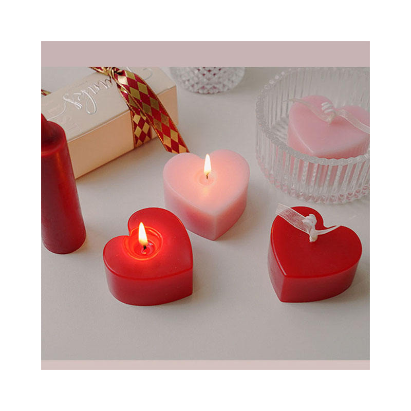 Smokeless Romantic Heart Shaped Scented Candle Gift Set Valentine\'s Day Aromatherapy Soy Wax Wedding Candles
