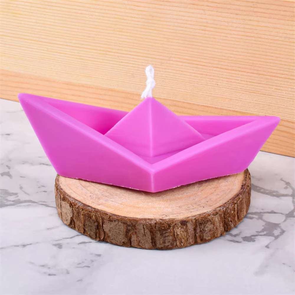 New Creative Pure Handmade Soybean Wax Origami Boat Smokeless Scented Soy Wax Candles for Photo Props Home Decorations Gifts