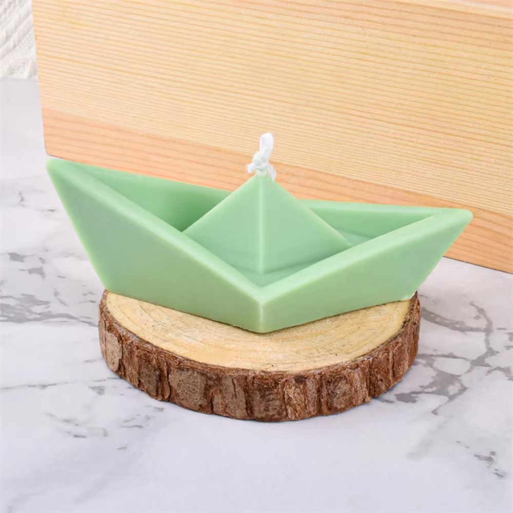 New Creative Pure Handmade Soybean Wax Origami Boat Smokeless Scented Soy Wax Candles for Photo Props Home Decorations Gifts