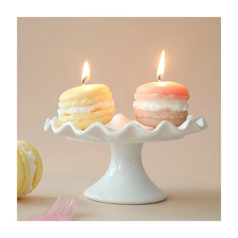Creative Macaroon Biscuits Aromatherapy Candle Home Decor Scented Candle DIY Photo Props