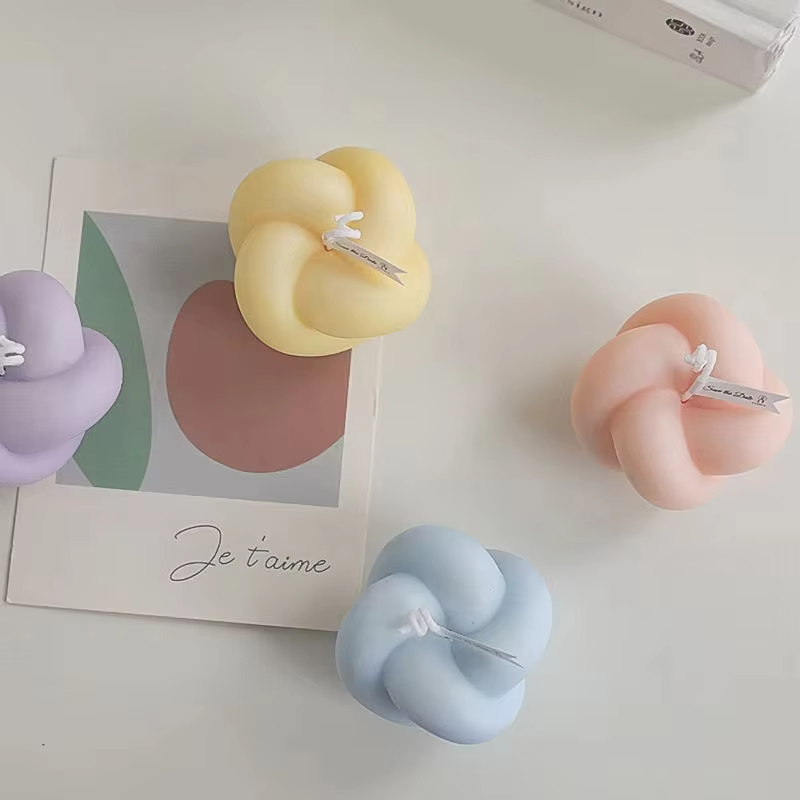 AIKUN Wholesale Creative Cute Twisted Ball Knot Candles Relieve Stress Smokeless Fragrance Decorative Candle