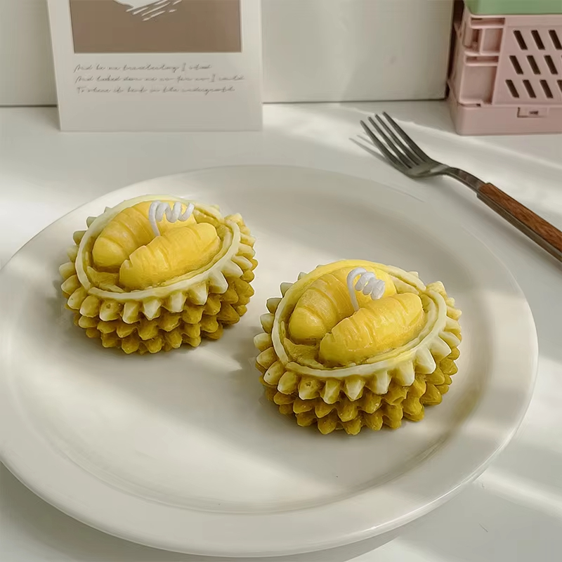 Luxury Private Label Durian Multi Relaxing Soy Wax Scented Candles for Home Decorative Photo Props