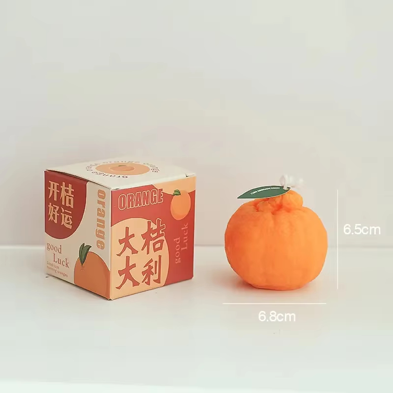Ugly Orange Scented Candles Home Decoration Accessories Modern Decor Fruits Fragrant Candles Birthday Gifts