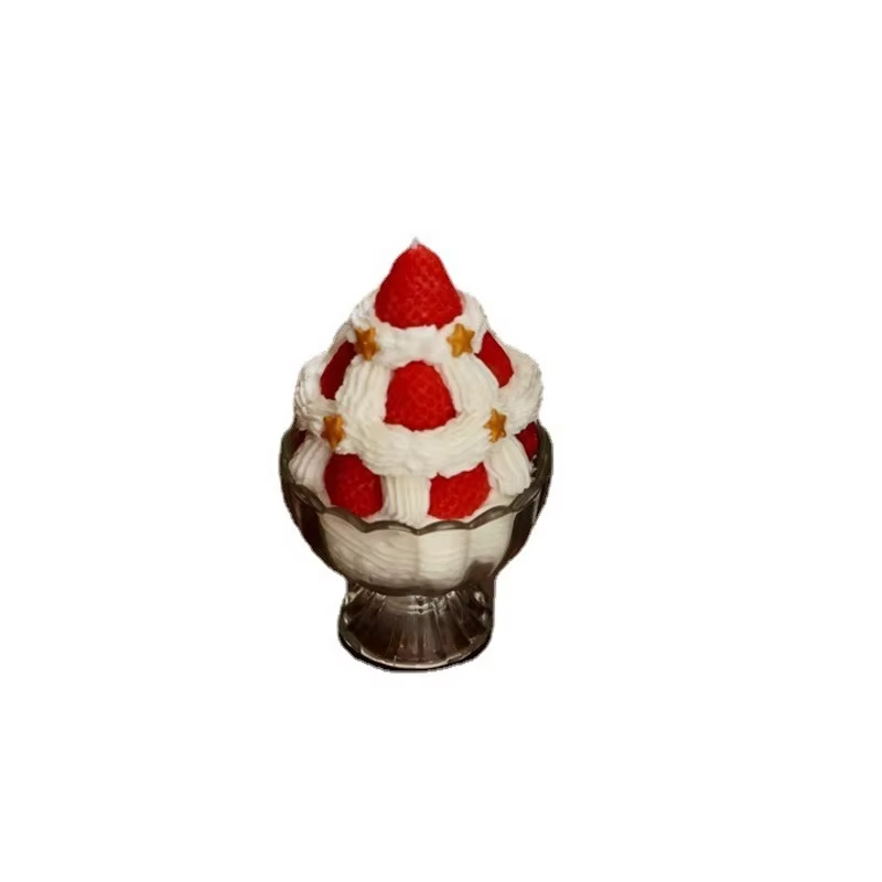 Cream Strawberry Tower Fruit Thousand Layer Cup Creative Handmade Gift Bedroom Girl Heart Fragrance Incense Scented Candles
