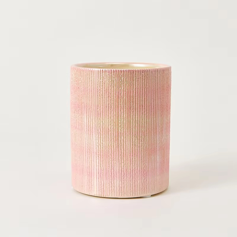 AIKUN 600ml Pearl Glazed Hand-Scraped Ceramic Candle Cup High Quality Home Decor Aromatreatment Empty Cup