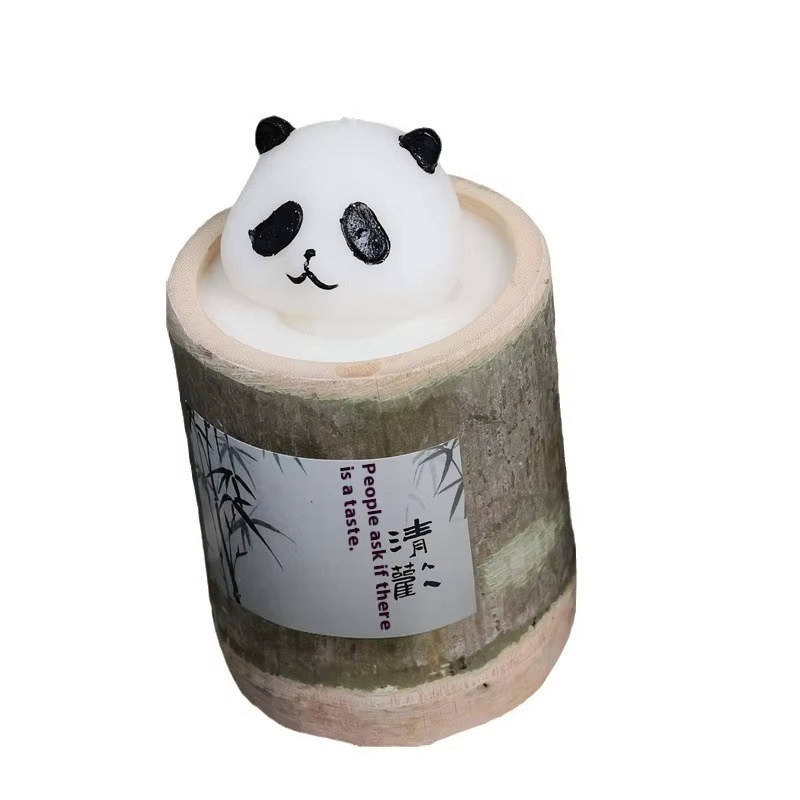 Bamboo Cute Panda Fragrance Indoor Gift Creative Tourist Attraction Hand Gift Wholesale Scented Candles