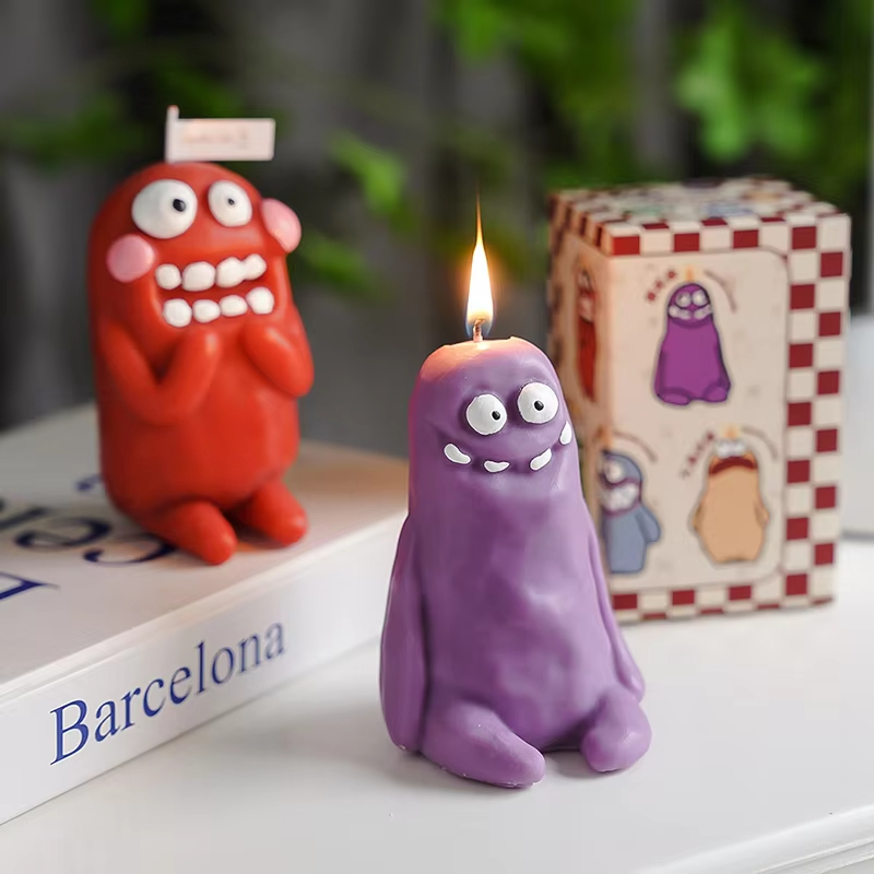 Aromatherapy Candle Creative Mud Monster Scented Candles Photo Props DIY Home Fragrance Decorative Candle